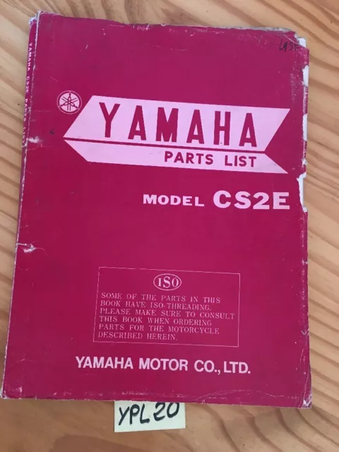 Yamaha 180 CS2E catalogue pièces détachées parts list moto 1969