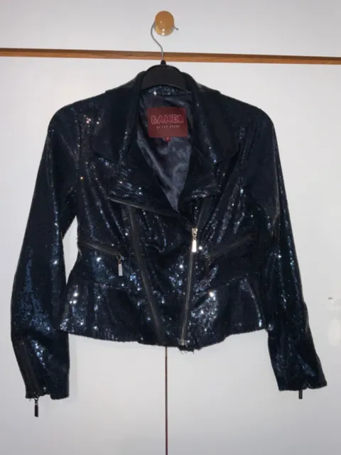Girls Ted Baker Sparkly Party Jacket Aged 11 Years Navy