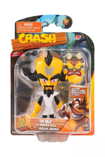 Neuf Crash Bandicoot 11cm Dr Neo Avec Uka Masque Collection Figurine