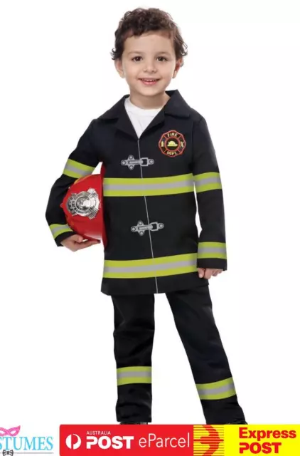 Junior Fire Chief Fighter Fireman Uniform Boys Girls Book Week Costume