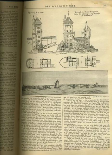 1896 Deutsche Bauzeitung # 22 Straßenbrücke über Rein bei Worms 2