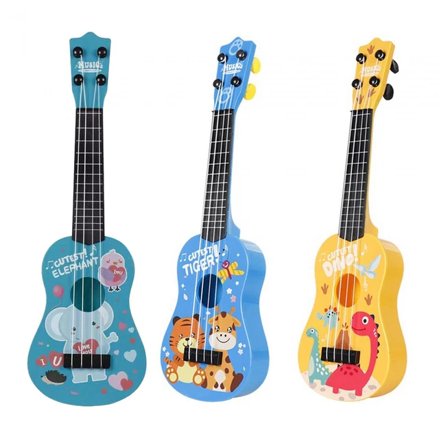 Guitare Jouet Enfant – Ukulélé 4 Cordes, Mini Guitare éducative Pour Débutants 3-12 Ans, Bleu