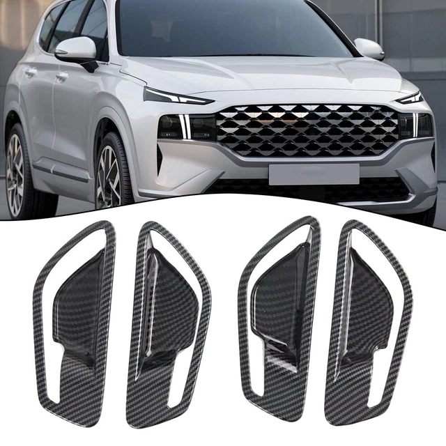VASDEV Compatibile con Nissan per JUKE 2021 2022 2023 Car Chrome in fibra di carbonio Copri maniglia per portiera per auto Maniglia per portiera per auto Guscio maniglia portiera(2,B