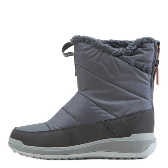 MERRELL Snowcreek Sport Mid Zip Waterproof Boot in Grey - UK Size 7 - RRP £94.00