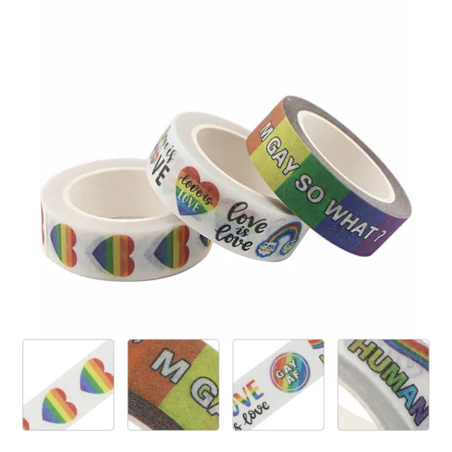 3 Rolls Natural Color Washi Tape Decorative Adhesive Tape