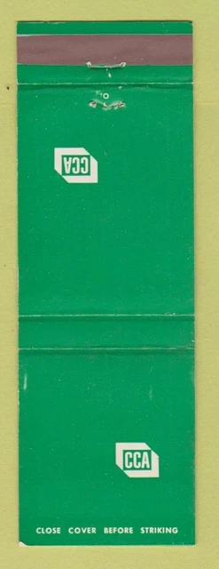 Matchbook Cover - CCA Container Corporation of America Emerald Green WEAR