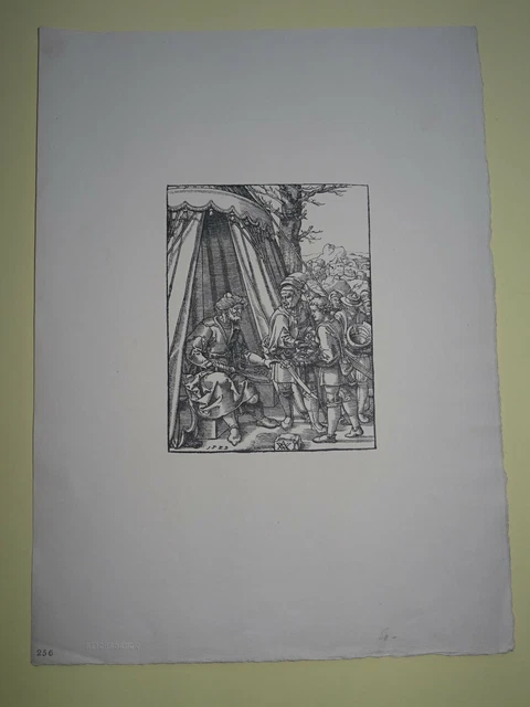 Vintage Presión Gráfico Reichsdruckerei Berlín Núm 256 Retrato Serie Kriegslager