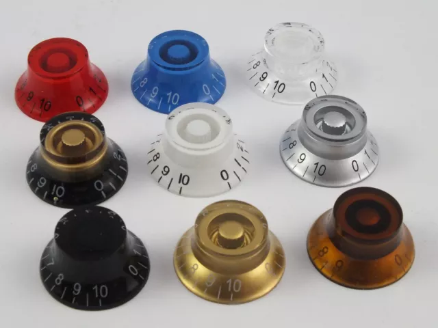 TOP HAT BELL KNOBS Epiphone Gibson  LP & SG style electric guitars 9 Colours