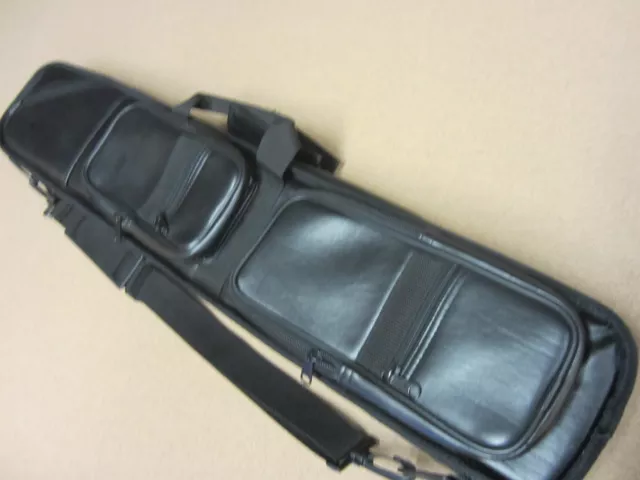 Lucasi LC-3 4x8 Soft Pool Cue Case Black Leatherette w/ FREE Shipping