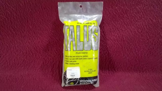 Woodland Scenics Talus C1281 (Rock Debris) Extra Course Gray 25 Cu In - Nip