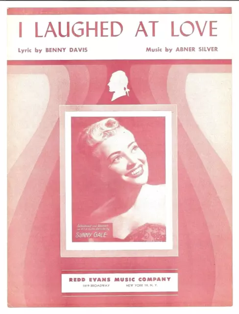 SUNNY GALE Jazz Sheet Music I LAUGHED AT LOVE 1952 Piano Vocal