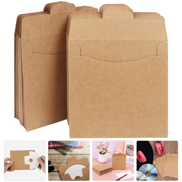 50 pz busta imballaggio CD custodie di cartone custodie pacchetto file borsa snack