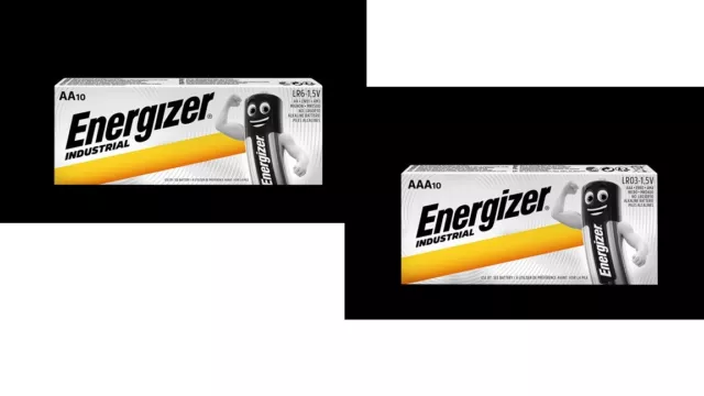 Energizer Industrial Aa & Aaa Alkaline Batteries Lr03 Lr6 Expiry 2030