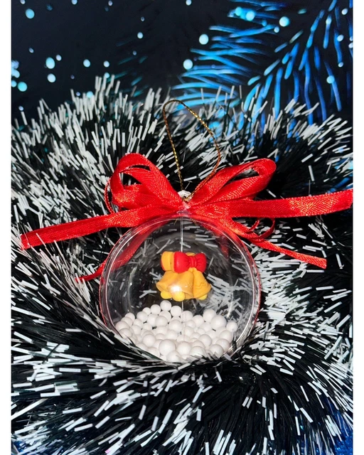 Boule De Noël En Céramique De Vietri - Cœur Bleu, Fait Main En Italie - Neuf Sous Emballage