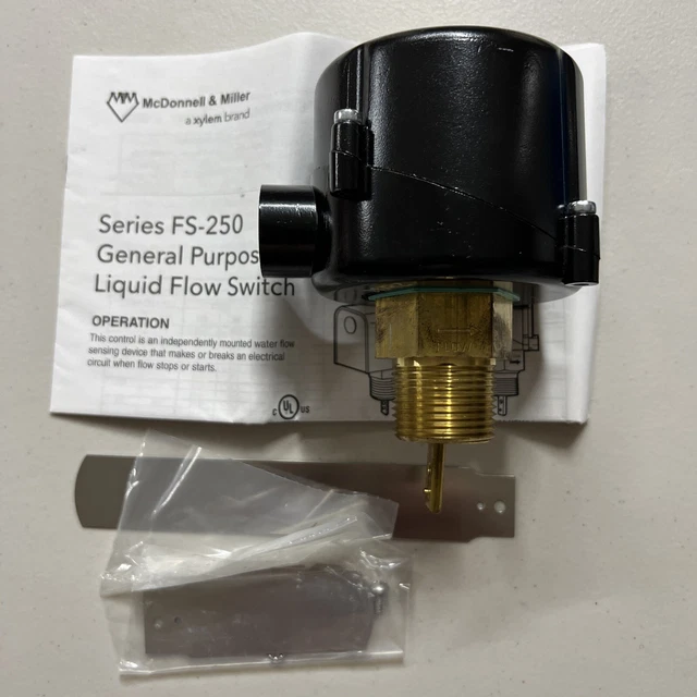 Mcdonnell & Miller FS 254 - 1 NPT General Purpose Flow Switch P/N 199126
