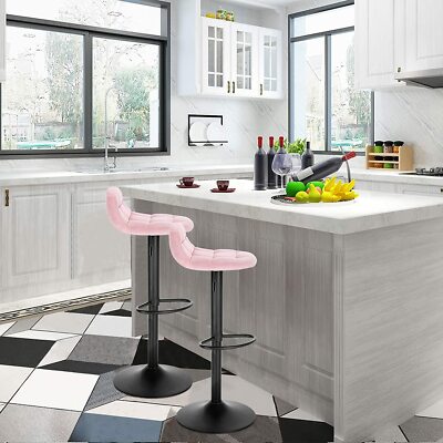 in acciaio cromato e similpelle WOLTU BH14ws-2 colore: Bianco Set di 2 sgabelli di design con manici seduta imbottita 