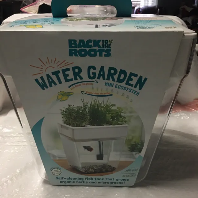 Back To Root Water Garden Self Cleaning Fish Tank That Grows￼ Mini Eco System