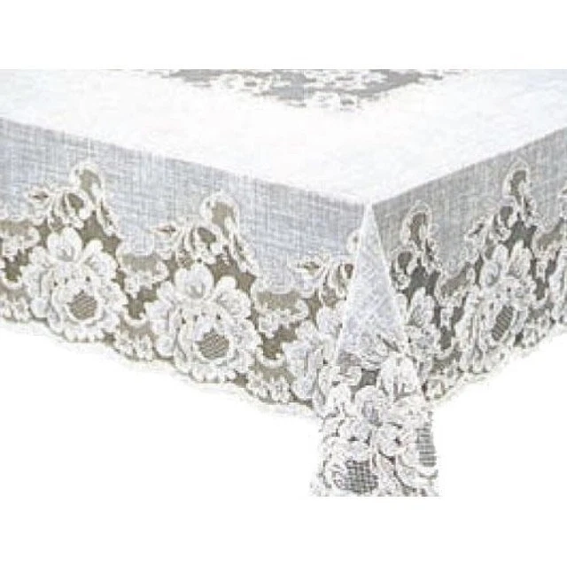 Meiwa Gravure My Pearl Lace Table Cloth (piece) Clara 132cm x 175cm White Japan