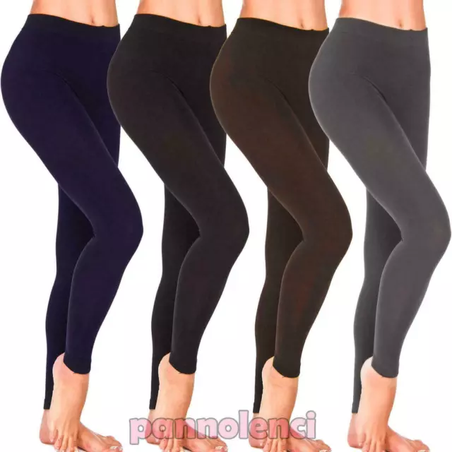 Stock 3 pezzi leggings donna termici felpati caldi collant fuseaux S-88001