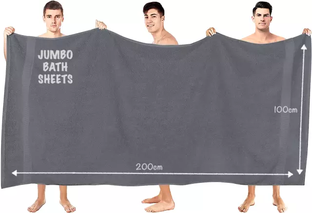 Extra Large Jumbo Bath Sheet Pure Egyptian Cotton Big Towels Super Soft XL Towel