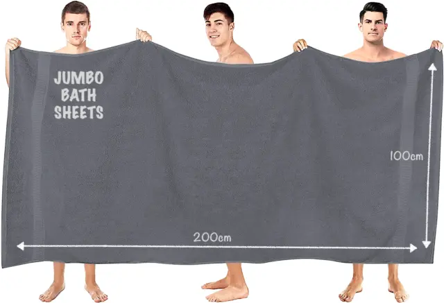 Extra großes Jumbo Badlaken reine ägyptische Baumwolle große Handtücher superweich XL Handtuch
