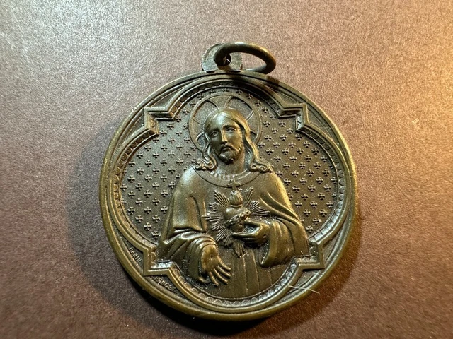 Carte de Prière Médaille Sacré Coeur de Marie | La Boutique des Chrétiens