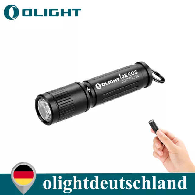 Olight I3E EOS Mini LED Taschenlampe Schlüsselanhänger 90 Lumen - Schwarz
