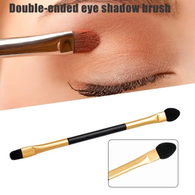 Cepillo de sombra de ojos de doble extremo para cabeza cepillo de sombra de ojos