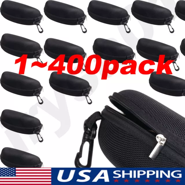 New Eye Glasses Case Box Sunglasses Protector lot Hard Zipper Belt Clip Portable