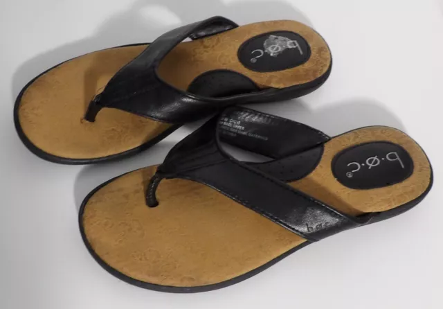 BOC Born Concept Zita Womens Black Flip Flops Size 7 M