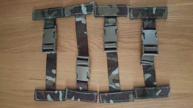 Genuine British Army MTP Osprey Molle 4x T Bar Side Clips / Straps Op's Panel