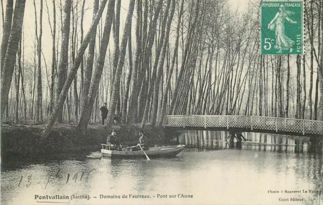 CPA Pontvallain, Domaine de Fautreau, view of the Aune