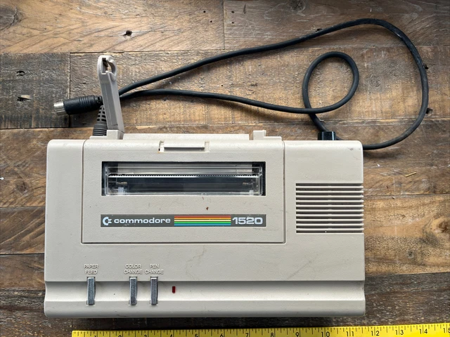 Vintage 1980s Commodore VIC-1520 Color Printer Plotter 1520 Powers On Read Desc.