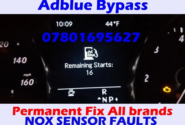 ADBLUE RESET FIX Bypass Supprimer, capteurs de pompe NOX Réinitialiser ...