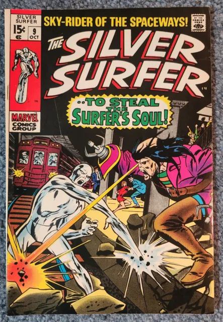 Silver Surfer #9 - 4th Mephisto Appearance! - Marvel Comics 1969 - FN+