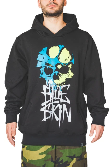 Felpa con cappuccio The Blueskin "Skull" - Baggy Skate Hip Hop fbs30