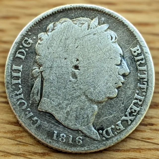 United Kingdom 6d Sixpence 1816 Silver (.925)  Coin - George III