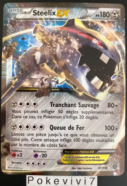 Pokemon Card STEELIX 67/114 Ultra Rare EX XY11 EN NEW