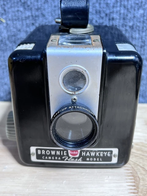 1950-61 Kodak Brownie Hawkeye Flash Model Camera Untested 4 Repair Parts Display