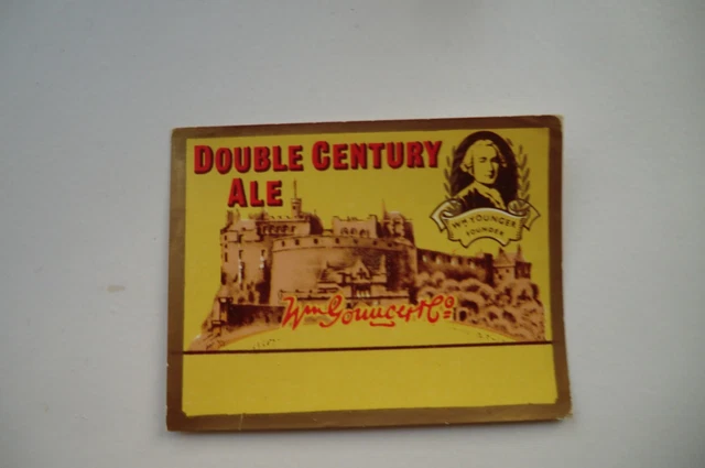 Mint Wm Youngers Edinburgh Double Century Ale Brewery Beer Bottle Label