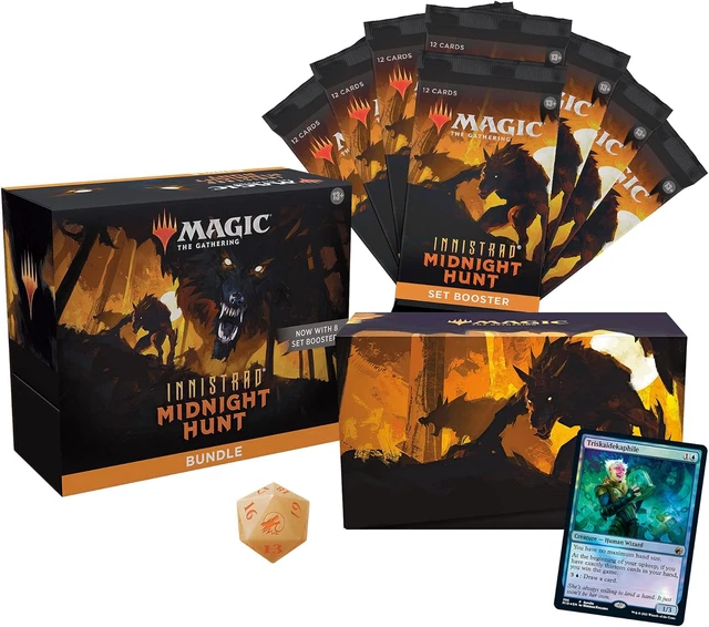 Magic: The Gathering Innistrad: Midnight Hunt Bundle, 8 Set Boosters & Multi