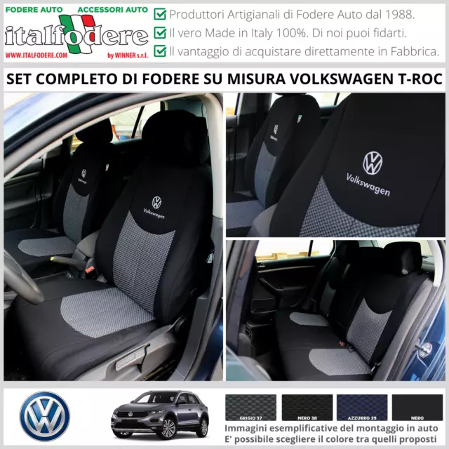 FODERE COPRISEDILI Volkswagen T-ROC SU MISURA! Foderine Complete Vari Colori