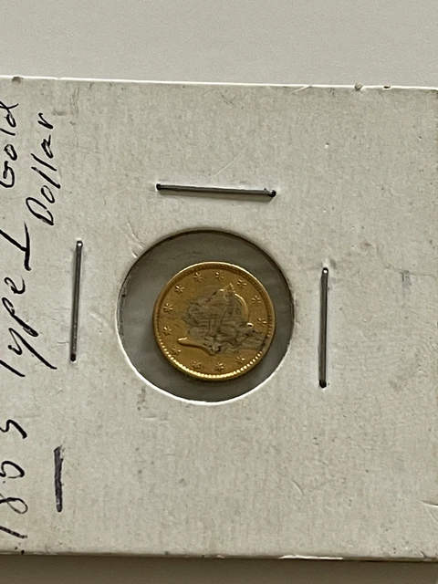 1853 $1 Liberty Head Gold Dollar Type 1