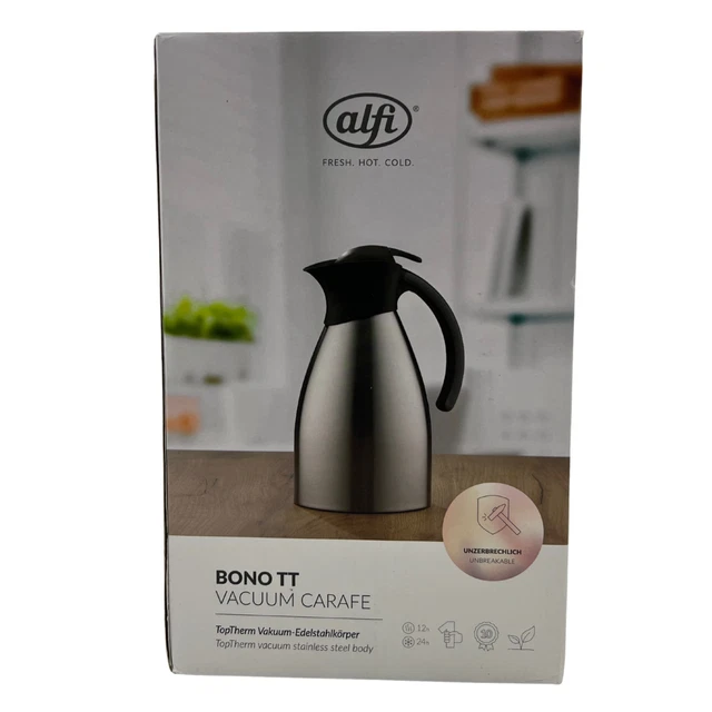 Brocca isolante alfi Bono TT 1,5 litri satin finish acciaio inox inserto infrangibile