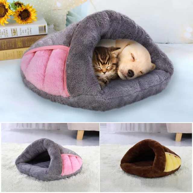 Dog Cat Cave Bed Soft Plush Igloo Nest Warm House for Puppy Kitten Cushion Cover