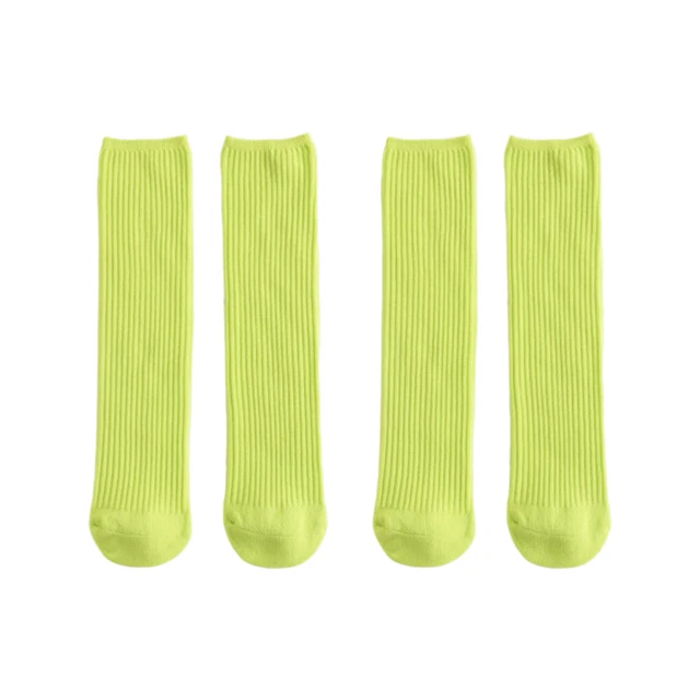 2 Pairs Half Calf Socks Calf Stocking Cotton Socks Boys Boy Socks Double Needle