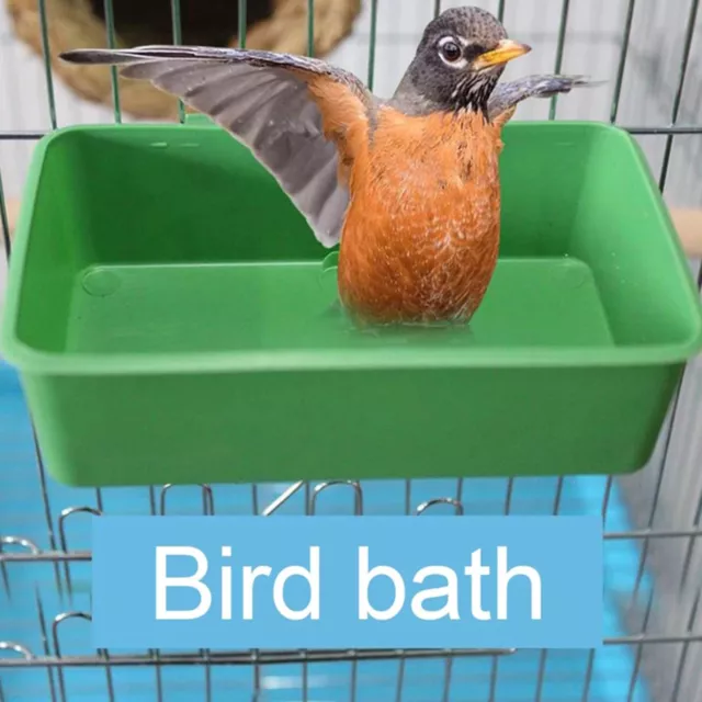 2 x Vogelbadkäfig, dicke Papageienbadewanne für Vogelbad im Innenbereich