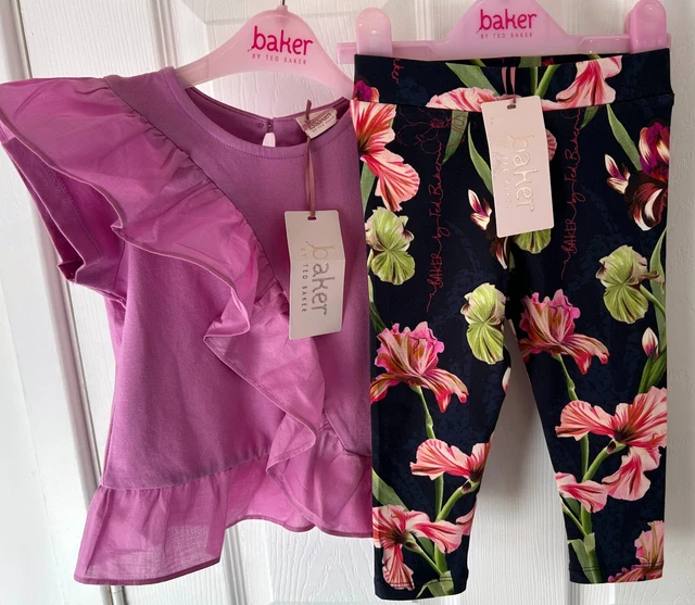 BNWT Ted Baker 12-18 months girls floral set outfit baby leggings top new