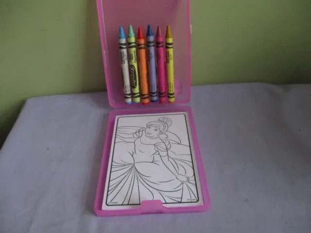 Disney Princess Crayon Set With Colouring Pad Nwot Multi Coloured 6 Crayons