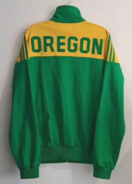 Rare Adidas Oregon Collection Track Jacket L Vintage Blouson USA Green Yellow